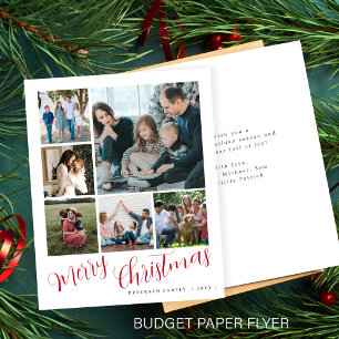 Budget photo collage Christmas Holiday Card
