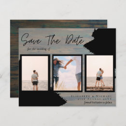 BUDGET Photo Collage Save Date Wedding Modern