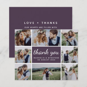 Budget Photo Collage Wedding Thank You Card