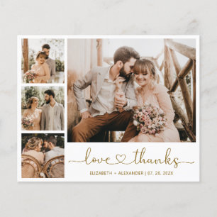Budget Photo Collage Wedding Thank You Flyer