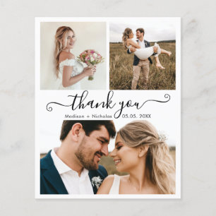 Budget Photo Collage Wedding Thank You Flyer