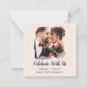 Budget Photo Cream Wedding Card