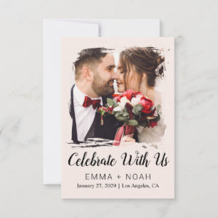 Budget Photo Cream Wedding  Thank You Card