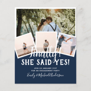 BUDGET PHOTO Engaged Wedding INVITE Announcement Flyer