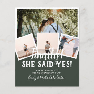 BUDGET PHOTO Engaged Wedding INVITE Announcement Flyer