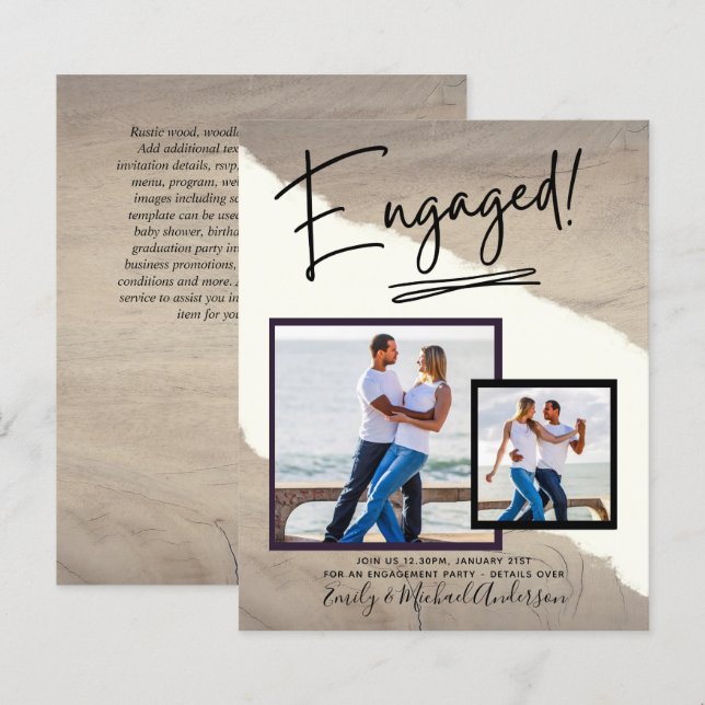 BUDGET PHOTO ENGAGEMENT Invite Announcement SCRIPT (Front/Back)