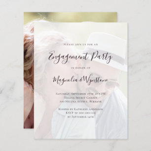 Budget Photo Engagement Party Invitation