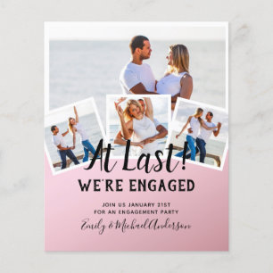 BUDGET PHOTO ENGAGEMENT QUOTE INVITES - ANY COLOR FLYER