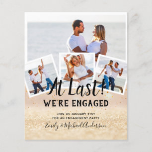 BUDGET PHOTO ENGAGEMENT QUOTE INVITES - ANY COLOR FLYER