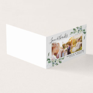 Budget Photo Eucalyptus Wedding Thank You Card
