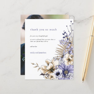 Budget Photo Florals Lilac Wedding Thank You