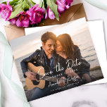 Budget Photo- Handwriting H Save the Date 3<br><div class="desc">** SATIN PAPER IS PAPER THIN. UPGRADE THE PAPER FOR A THICKER PAPER. HAS AN OPTION FOR ENVELOPES. *** Save money on formal invitations with this smaller invitation that has an option for envelopes. Get your guests ready for the amazing wedding with your Photo - Handwriting Horizontal Save the Date...</div>