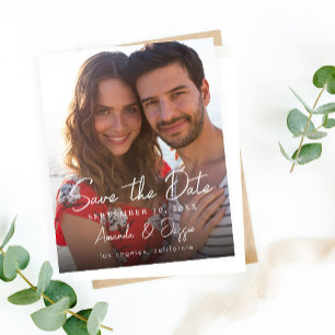 Budget Photo- Handwriting Vertical Save the Date 3