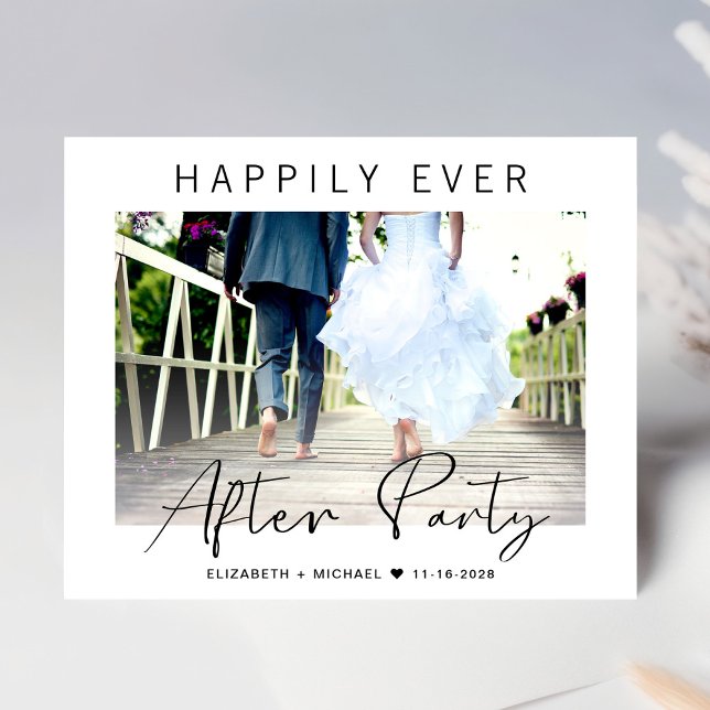 Budget Photo Happily Ever After Wedding Invitation (Creator Uploaded)