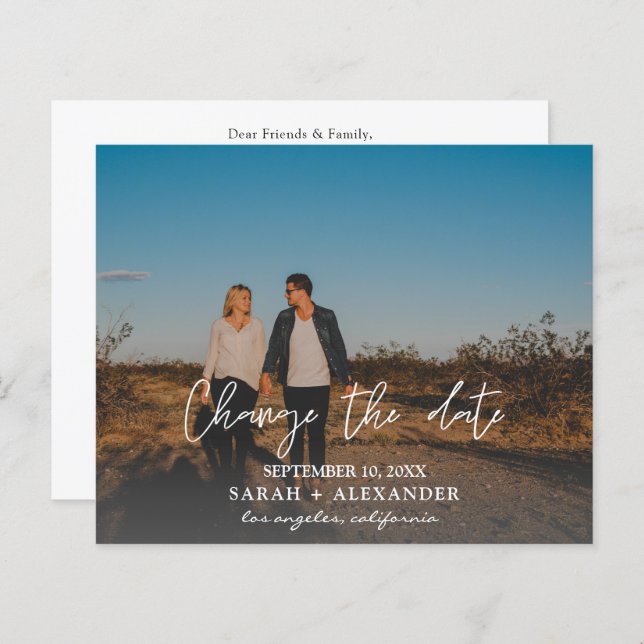 Budget Photo- Horizontal Change the Date (Front/Back)