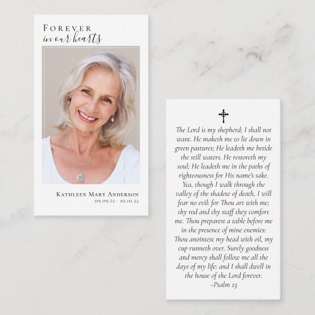 Budget Photo Memorial Prayer Card (Front/Back)