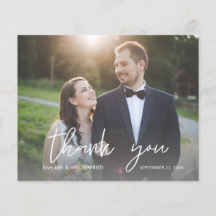 Budget Photo Modern Calligraphy 3 Thank You Flyer