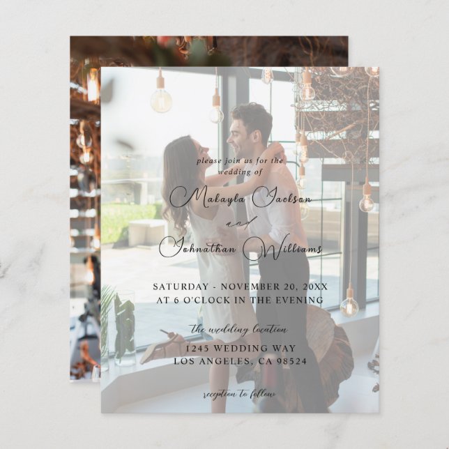 Budget Photo Modern Vertical 9 Wedding (Front/Back)