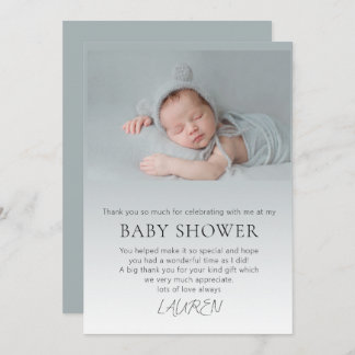 Budget Photo Overlay Baby Shower Card