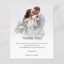Budget Photo Overlay QR Code Wedding Thank You
