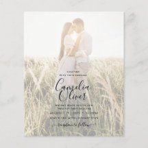 BUDGET Photo Overlay Sea Glass Sage Wedding Invite