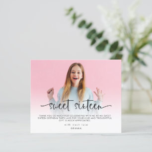 Budget Photo Overlay Sweet Sixteen Thank You