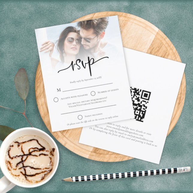 Budget Photo Overlay Wedding QR Code RSVP (Creator Uploaded)