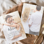 Budget Photo Picture Wedding Invitations Flyer<br><div class="desc">Budget Transparency covering custom and personalized photo on the front and back of elegant and modern Wedding Invitations - includes beautiful and elegant script typography for the special Wedding day celebration.</div>