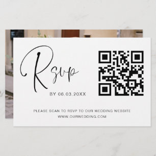 Budget Photo QR Code RSVP Wedding Website