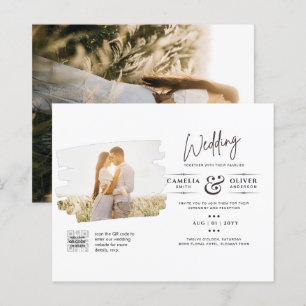 BUDGET PHOTO QR CODE Wedding Invite RSVP Details