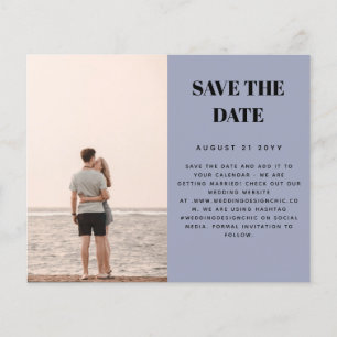 BUDGET Photo Save Date Minimalist Simple Plain