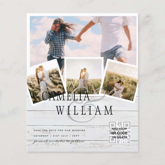 BUDGET PHOTO Save Dates INVITES - Mixed Colours Flyer (Front)