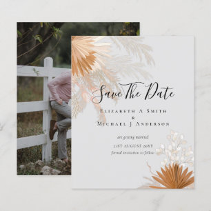 BUDGET Photo Save Dates PAMPAS Grass Terracotta