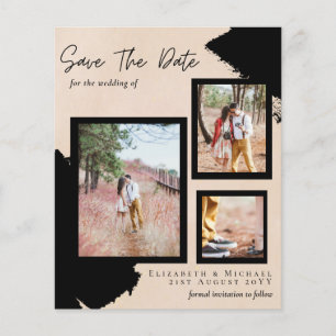 BUDGET Photo SAVE the DATE Engagement Peach THIN Flyer