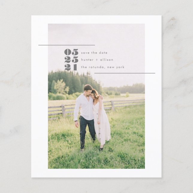 Budget Photo Save the Date Flyer (Front)