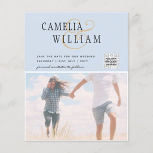 BUDGET PHOTO SAVE THE DATE QR SCANNING CODE RSVP FLYER