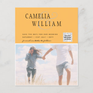 BUDGET PHOTO SAVE THE DATE QR SCANNING CODE RSVP FLYER
