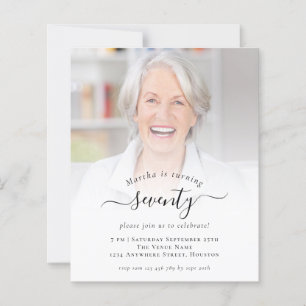 Budget Photo Script 70th Birthday Party Invitation