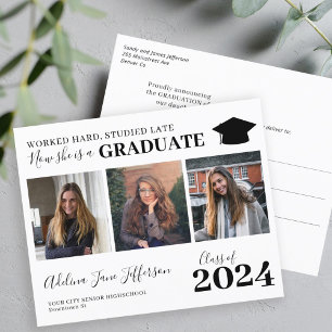 Budget photo script graduation announcement