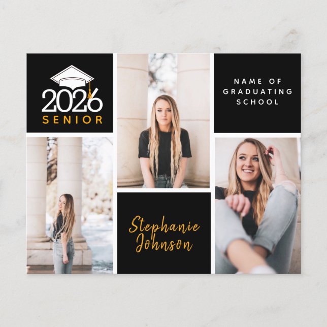 BUDGET Photo Senior Graduation Announcement (Front)