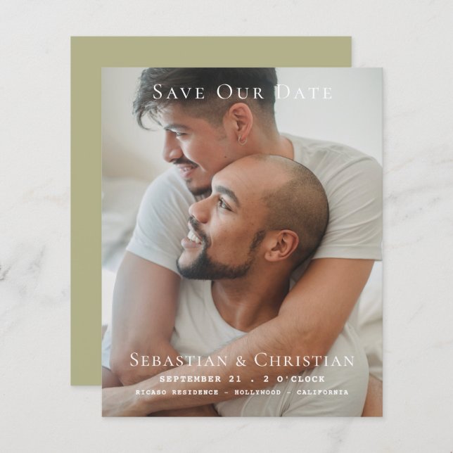 BUDGET Photo Simple Save The Date Wedding (Front/Back)