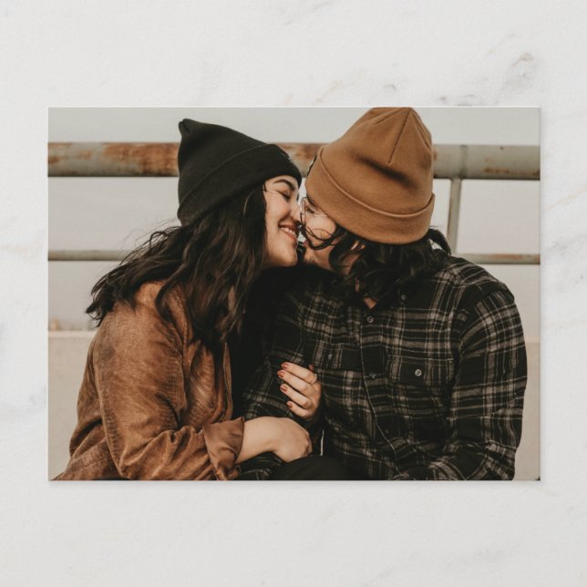 Budget Photo Simple Wedding Invitation Postcard (Front)