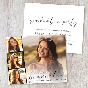 Budget Photo Strip Graduation Party Invitation