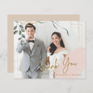 BUDGET PHOTO Thank you Card - CHEAP Modern Simple 