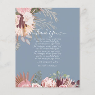 BUDGET Photo Thank You Card Pampas Grass Wedding