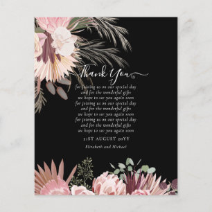BUDGET Photo Thank You Card Pampas Grass Wedding