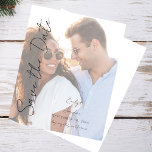 Budget Photo V MOD Chic 3 LG Save the Date<br><div class="desc">** SATIN PAPER IS PAPER THIN. UPGRADE THE PAPER FOR A THICKER PAPER. HAS AN OPTION FOR ENVELOPES. *** Save money on invitations with this smaller invitation that has an option for envelopes. Get your guests ready for the amazing wedding with your Photo V MOD Chic 3 LG Save the...</div>