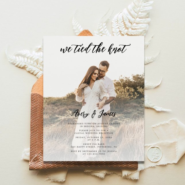 Budget Photo We Tied The Knot Wedding Elopement Flyer (Creator Uploaded)