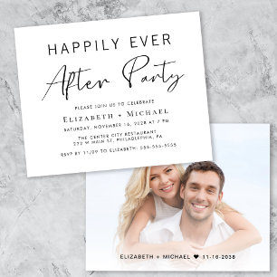 Budget Photo Wedding After Party Invitation