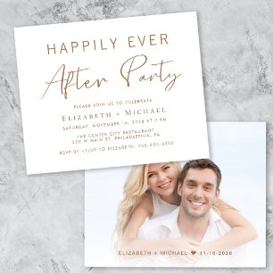 Budget Photo Wedding After Party Invitation